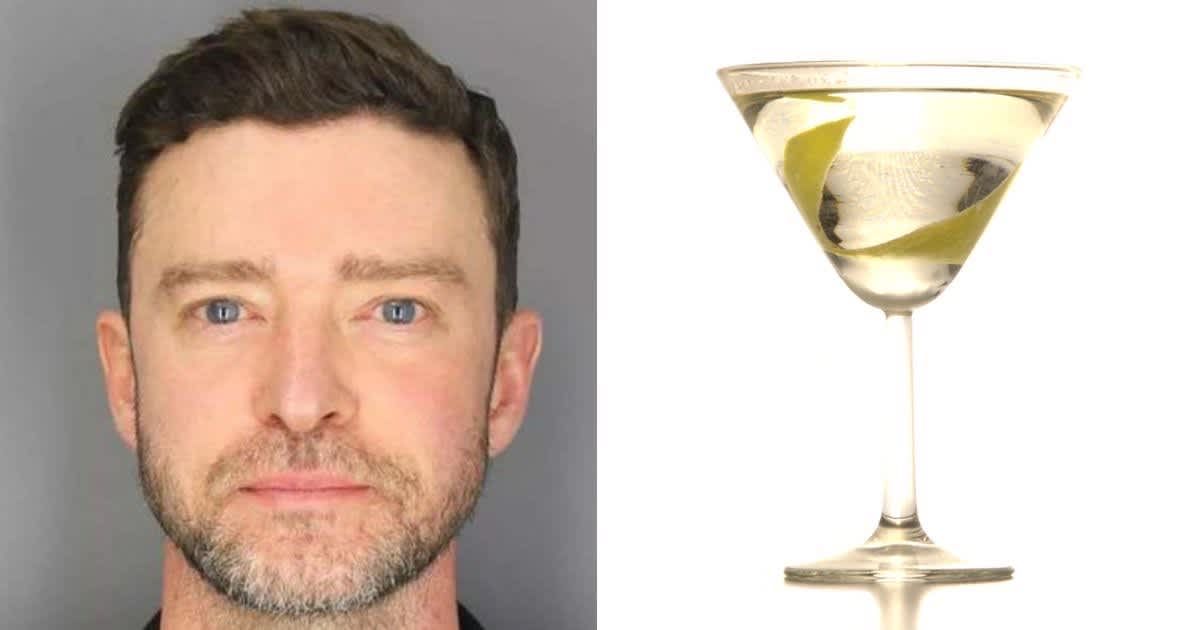 Justin Timberlake had ‘one martini’ before DWI arrest and it’s not for the faint of heart, the recipe will tell you why