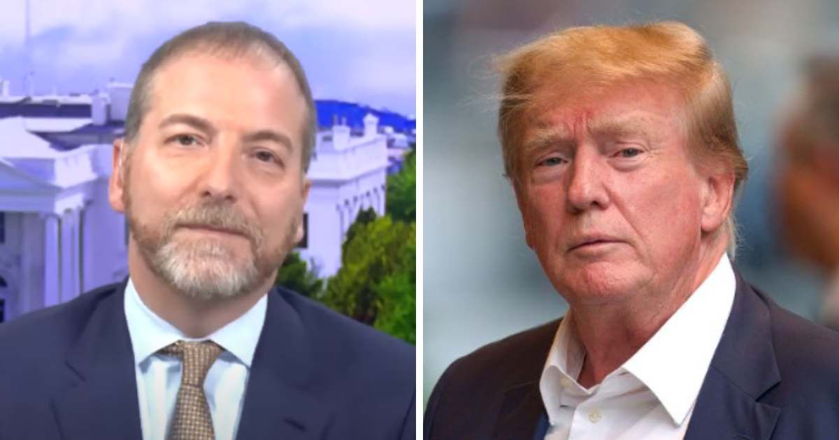 Chuck Todd recently shared his thoughts on Donald Trump's 2024 campaign (MSNBC/YouTube, Getty Images)
