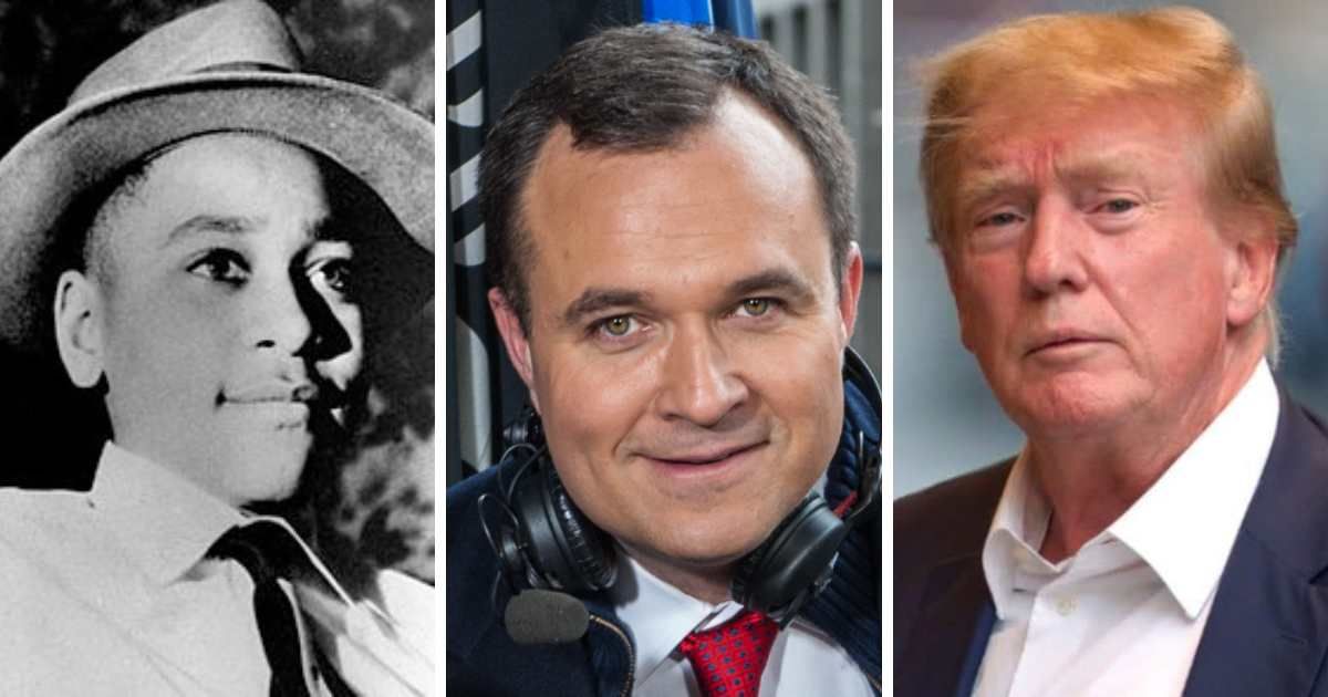 Newsmax host Greg Kelly drew parallels between the jury that convicted Donald Trump in his hush money trial and the jury that acquitted the suspects in the murder of Emmett Till (Army Multimedia and Visual Information Directorate; Getty Image