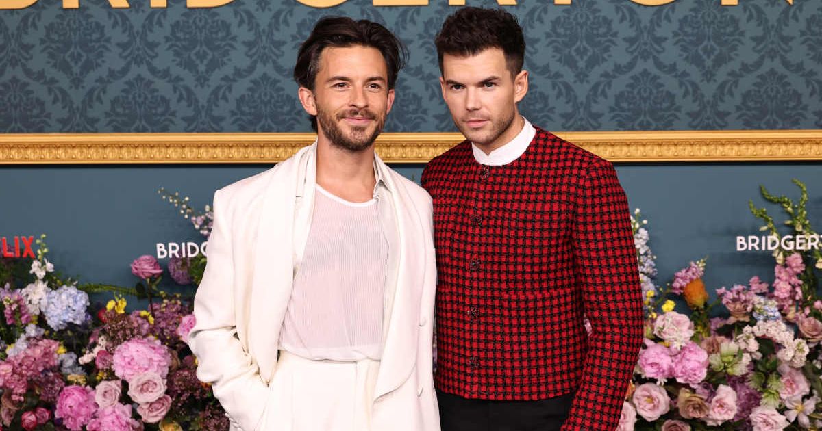 Jonathan Bailey and Luke Newton play brothers on Netflix's 'Bridgerton' (Jamie McCarthy/Getty Images)
