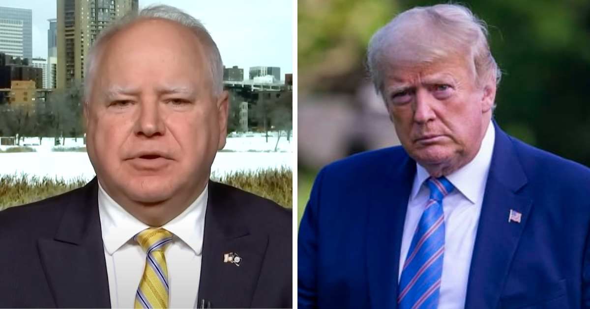During his appearance on MSNBC, Tim Walz also took a swipe at Donald Trump's handling of key issues during his presidency (MSNBC/YouTube, Getty Images)