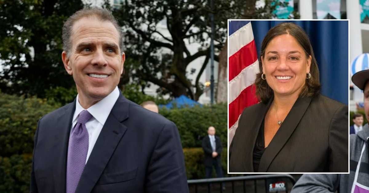 Republicans are calling for a probe into Jacqueline Romero (inset) for allegedly intervening in Hunter Biden's case (Getty Images, US Attorney EDPA)