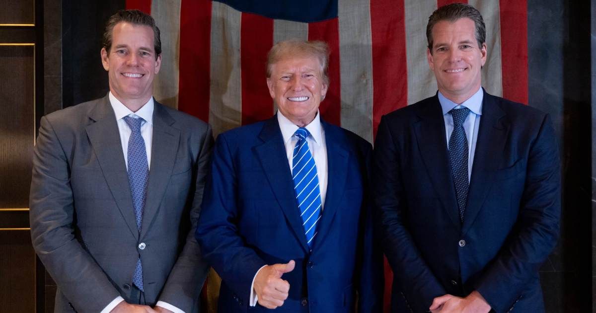Co-founders of the Gemini crypto exchange, Tyler and Cameron Winklevoss, called former President Donald Trump 'pro-Bitcoin' (@tyler/X)