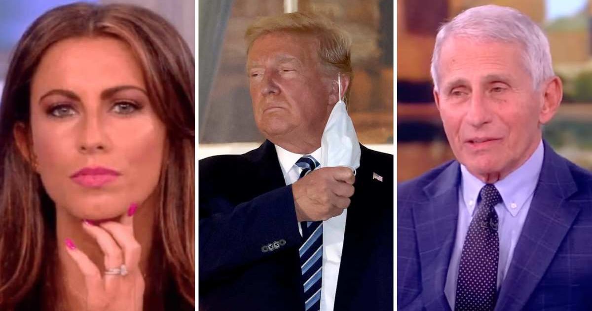 Dr Anthony Fauci and Alyssa Farah Griffin recalled their failed attempt to convince Donald Trump to wear a mask (Getty Images, ABC, @euanapolli/Instagram)