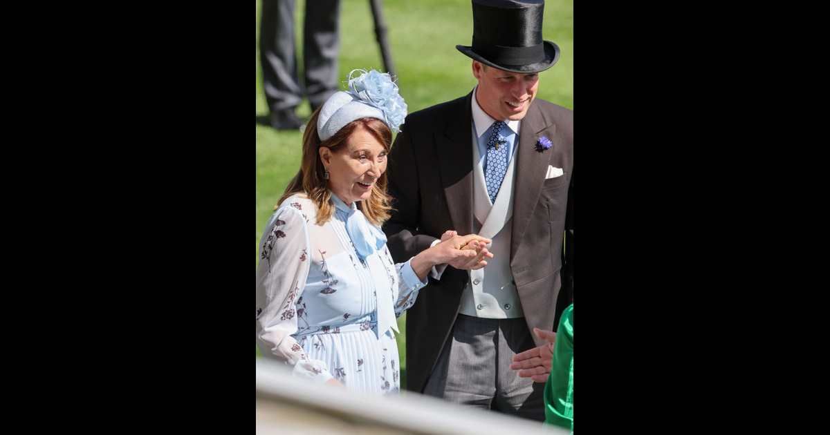Prince William proved to be a good son-in-law when he helped Carole Middleton during a minor wardrobe malfunction at Royal Ascot 2024 on June 19, 2024 in Ascot, England (Chris Jackson/Getty Images)