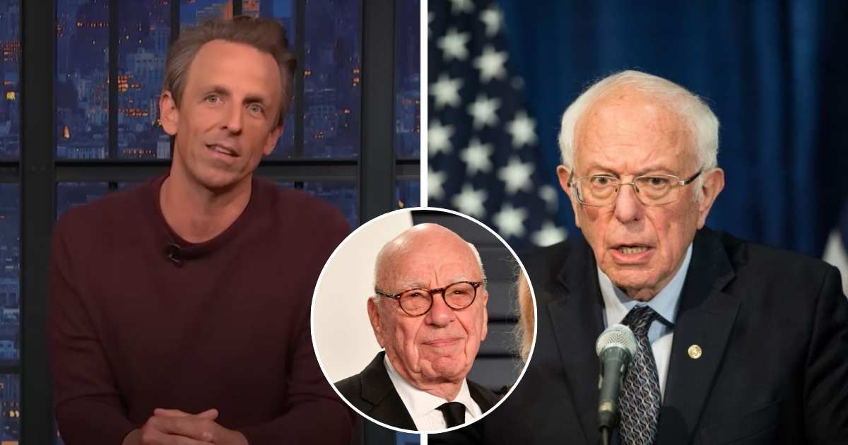 'Late Night' host Seth Meyers discussed Fox Business' sudden praise for Bernie Sanders and quipped that it might not go down well with Fox News chief Rupert Murdoch (Late Night with Seth Meyers, Getty Images)