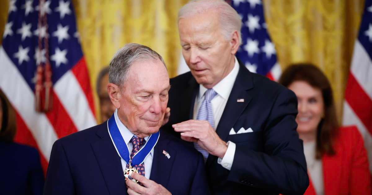 Former New York City Mayor and billionaire Mike Bloomberg has donated $20 million to President Joe Biden's reelection campaign (Getty Images)