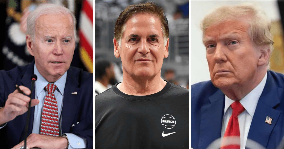 Mark Cuban took to social media and hinted that he will be voting for Joe Biden over Donald Trump for President in 2024 (Getty Images)