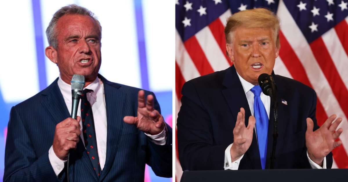 Donald Trump said Robert F Kennedy Jr has 'got some very liberal, radical left ideas,' which would be a problem (Getty Images)