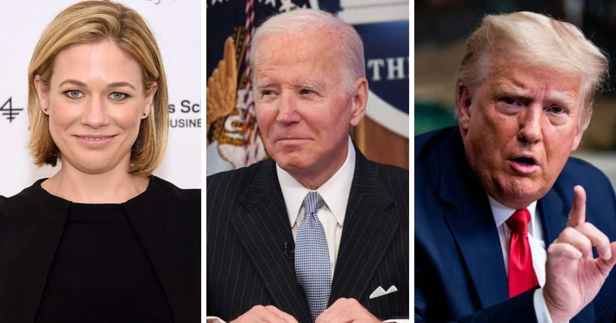 Elise Jordan said that the voters' main worry is that Joe Biden won't appear to be 'up to the task' in the match against Donald Trump (Getty Images)