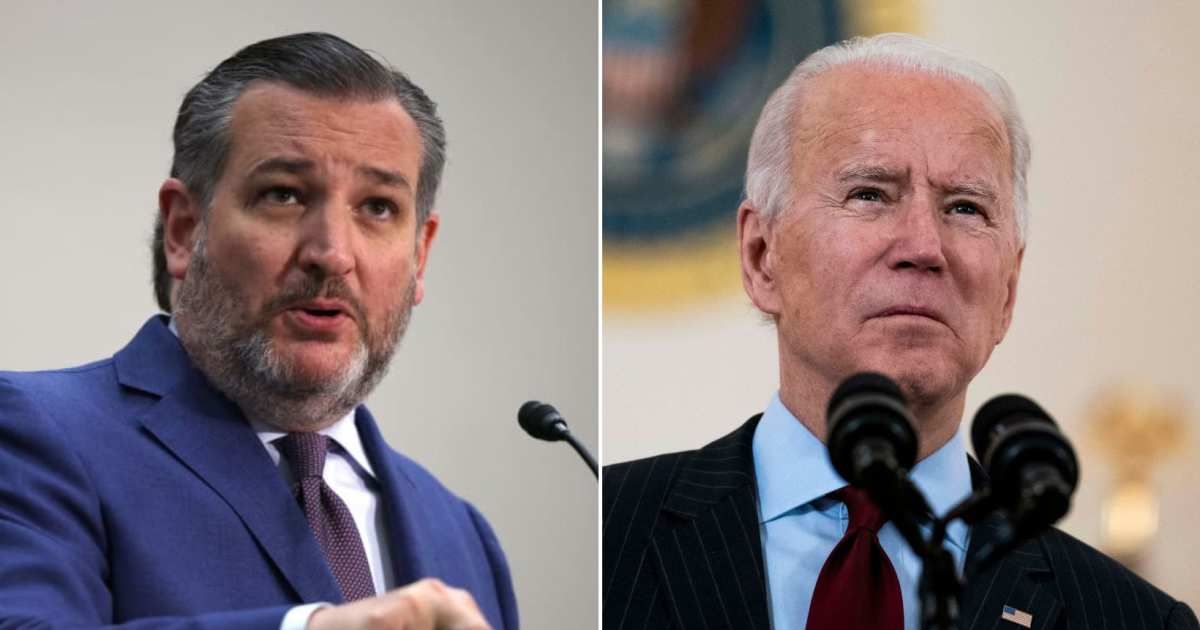 Senator Ted Cruz accused President Joe Biden of mingling public funds with his political contributions(Getty Images)