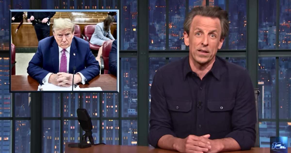 Seth Meyers ripped into Donald Trump over calls for a drug test ahead of his debate with Joe Biden (@LateNightSeth/YouTube)