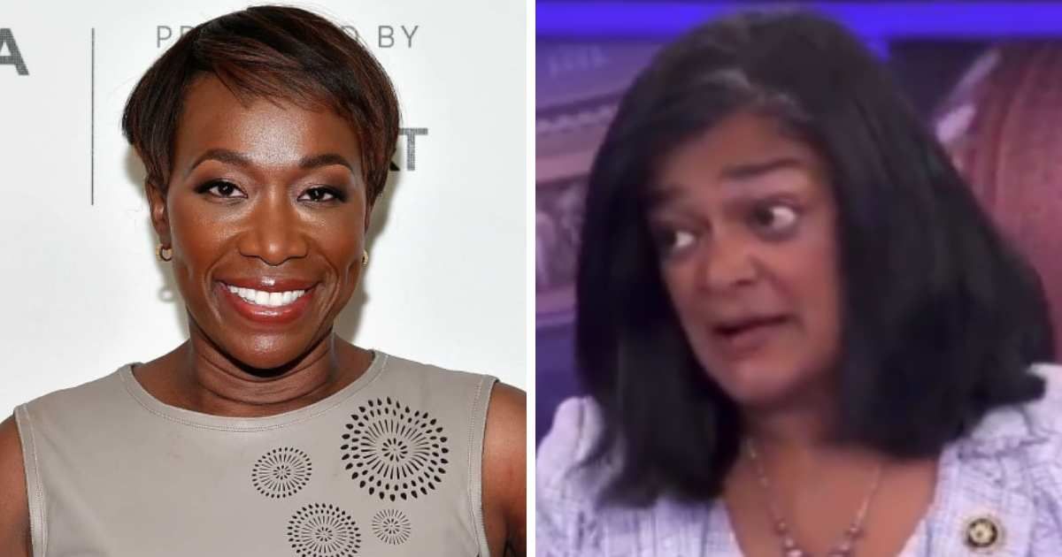 Joy Reid and Pramila Jayapal were called out after they seemingly laughed at the news coverage of an immigrant accused of raping a 13-year-old in New York City (@NRCC/X, Getty Images)