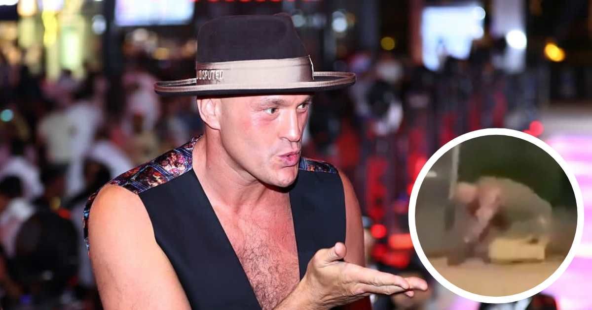 Tyson Fury is preparing for his rematch with Oleksandr Usyk (@Tyson_Fury, @HappyPunch/X)