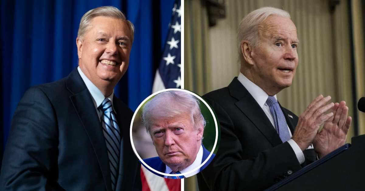 Lindsey Graham called President Joe Biden a 'felon' against the backdrop of former President Donald Trump's conviction in the hush money case ( Getty Images)