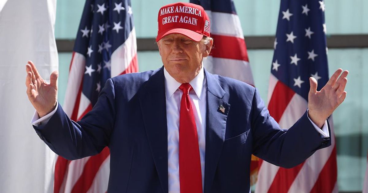Donald Trump initially pledged to build a state-of-the-art missile defense shield over the US at a Florida rally (Scott Olson/Getty Images)
