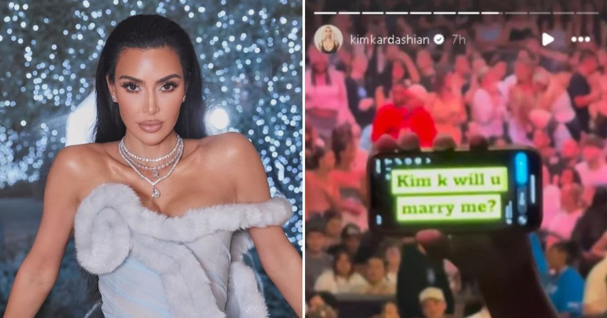 Kim Kardashian received an unexpected marriage proposal at Summerfest concert (@kimkardashian/Instagram)