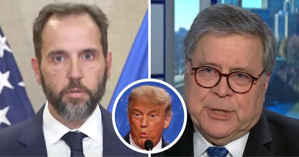 To undermine Donald Trump's argument, Jack Smith pointed to historical precedents set by Bill Barr (MSNBC/YouTube, CNN/YouTube, Getty Images)