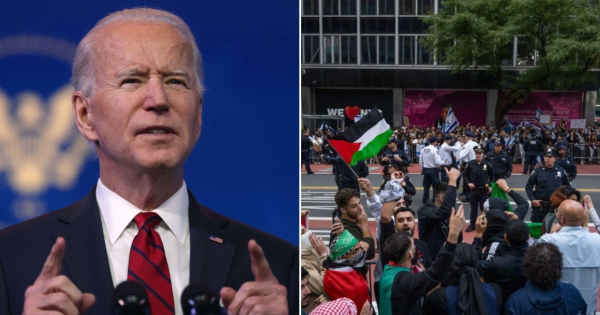 Joe Biden and the Democratic Party's unity has been undermined by calls for a ceasefire in the Israel-Hamas conflict and the recent wave of anti-Israel demonstrations in premier US universities (Getty Images)