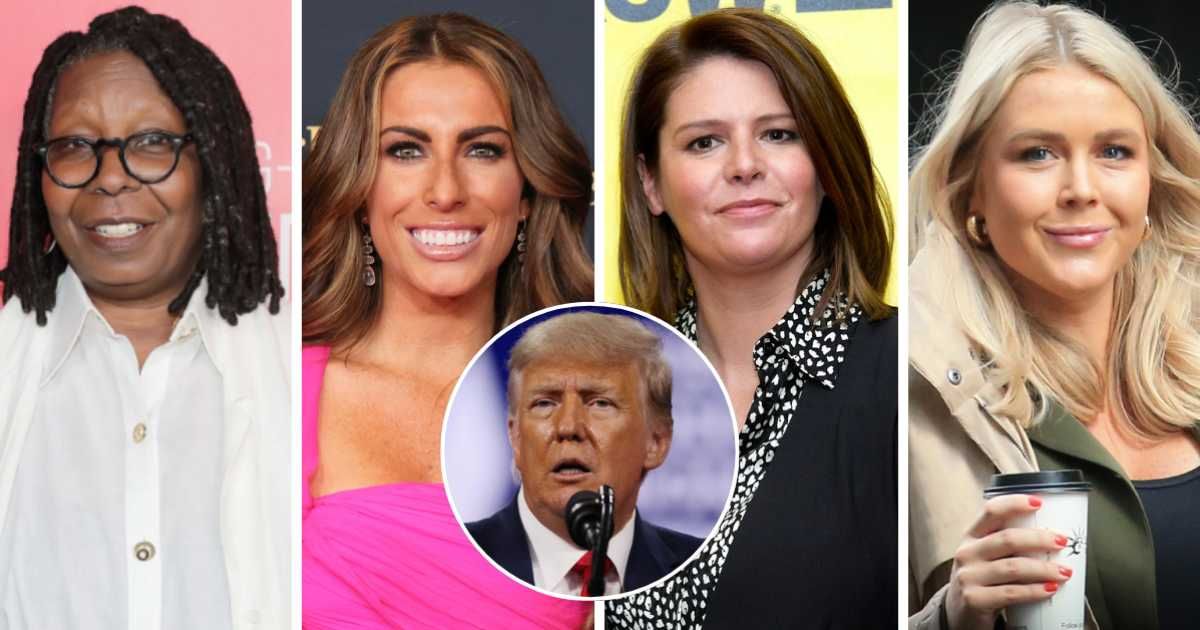 'The View' co-hosts gushed about CNN host Kasie Hunt (R) interrupting her interview with Donald Trump spokesperson Karoline Leavitt (Getty Images)