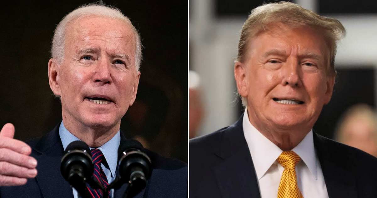President Joe Biden accused Donald Trump of ripping away reproductive health rights (Getty Images)
