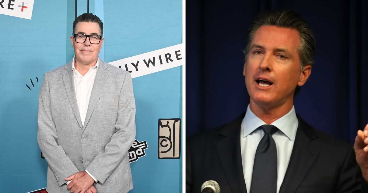 Adam Carolla, a prominent comedian and podcast host, recently announced his departure from California, citing dissatisfaction with Democratic Governor Gavin Newsom's leadership (Getty images)