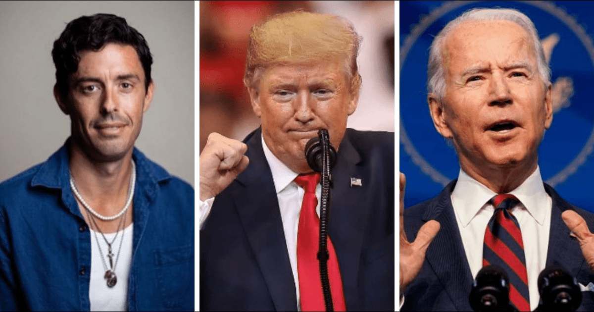 Tim Miller reflected on Donald Trump's previous attempts to attribute Joe Biden's performance to some action-enhancing drug  (X/@Timodc, Getty Images)