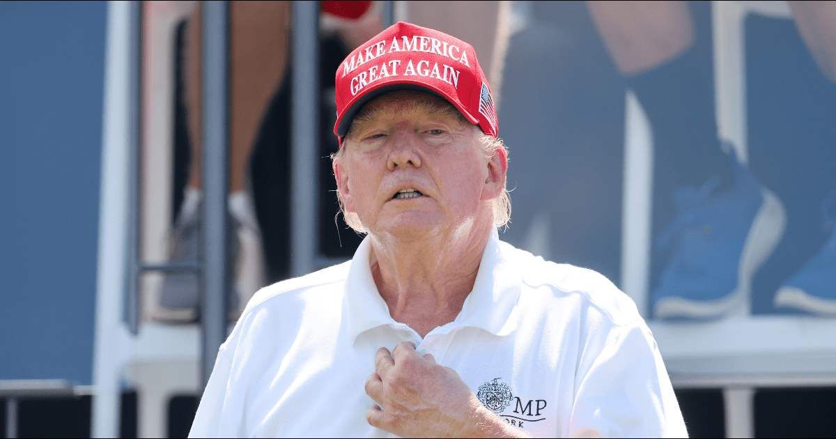 Donald Trump was seen golfing just days ahead of the first presidential debate (Getty Images)
