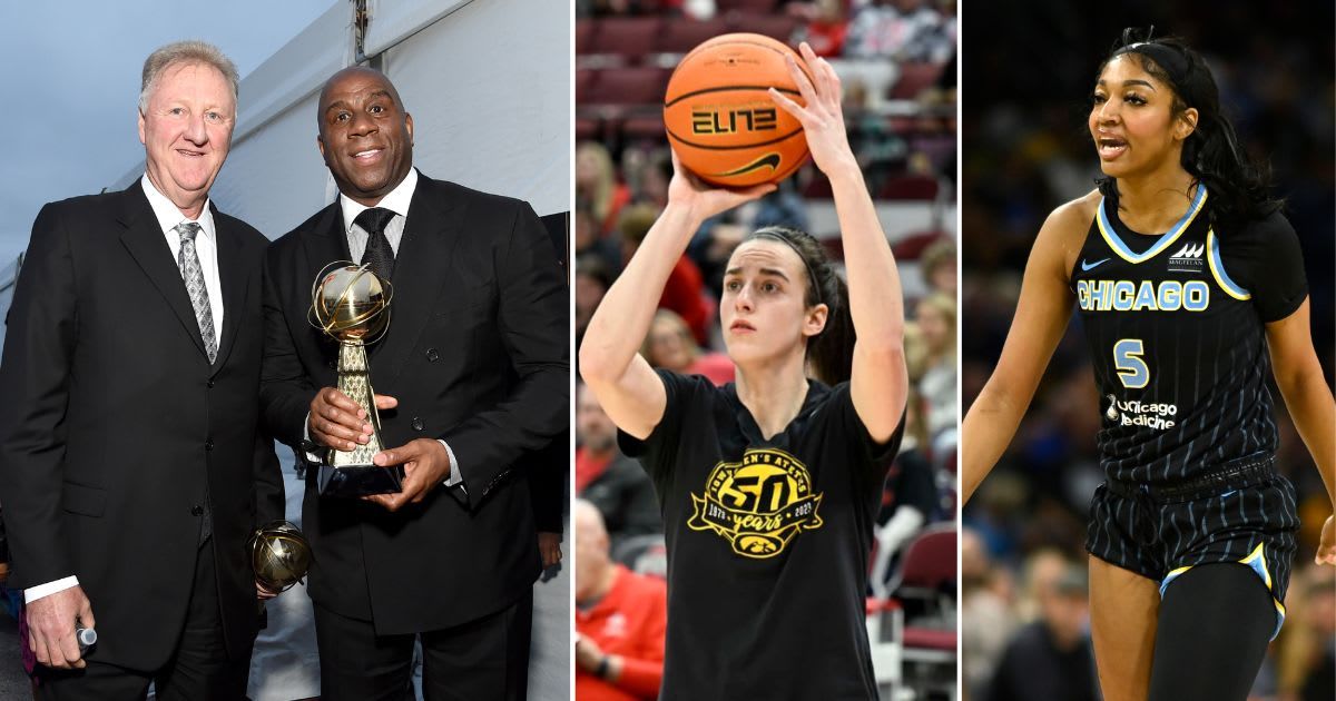 Los Angeles Lakers icon Magic Johnson likened budding WNBA stars Caitlin Clark and Angel Reese to his legendary rivalry with Larry Bird(Getty Images)