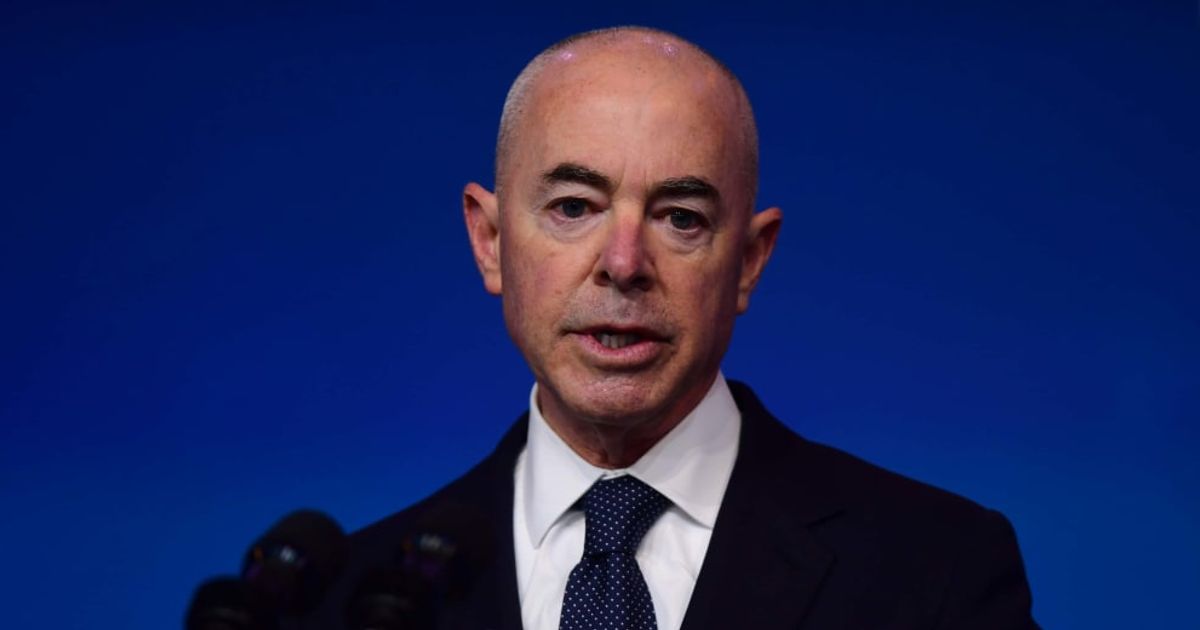 Secretary of Homeland Security Alejandro Mayorkas' salary was defunded in a House Representatives vote after an amendment (Getty Images)
