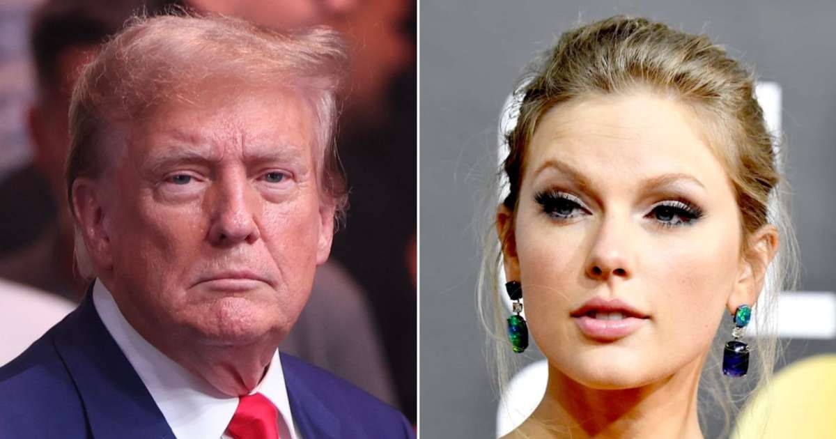 Former President Donald Trump gushed over Taylor Swift and called her 'beautiful' five times in an audio recording (Getty Images)