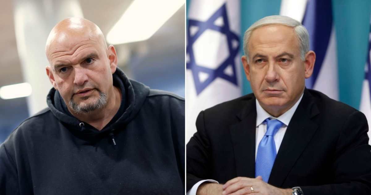 John Fetterman met with Israeli Prime Minister Benjamin Netanyahu in Jerusalem (Getty Images)