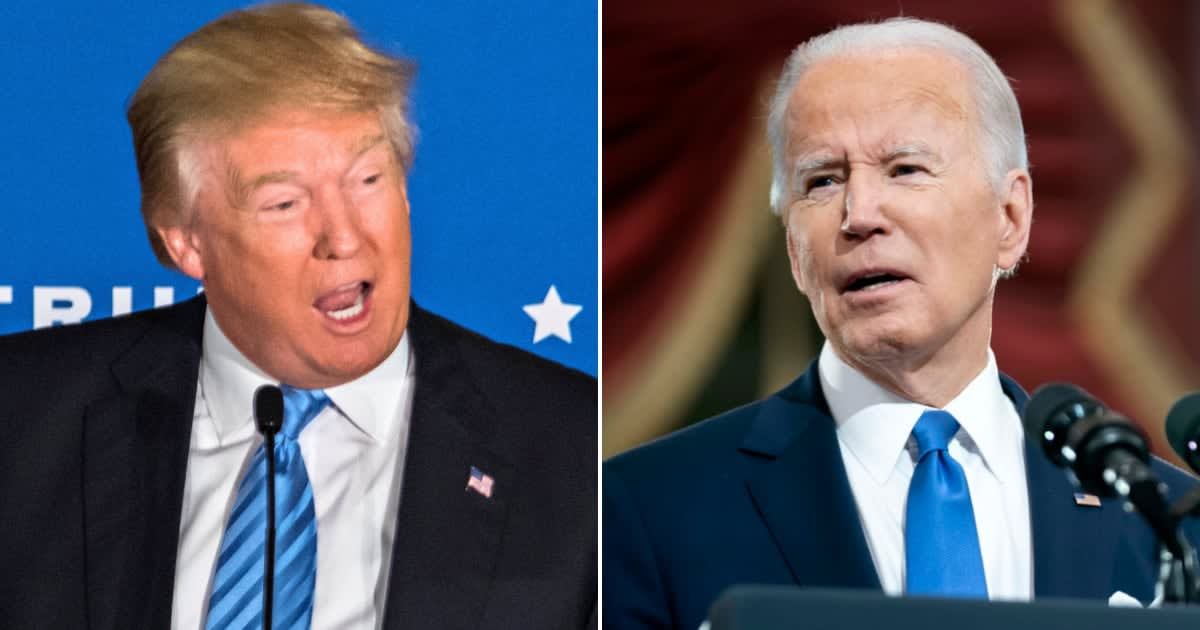 Donald Trump branded President Joe Biden a 'lying machine' on his Truth Social platform (Getty Images)