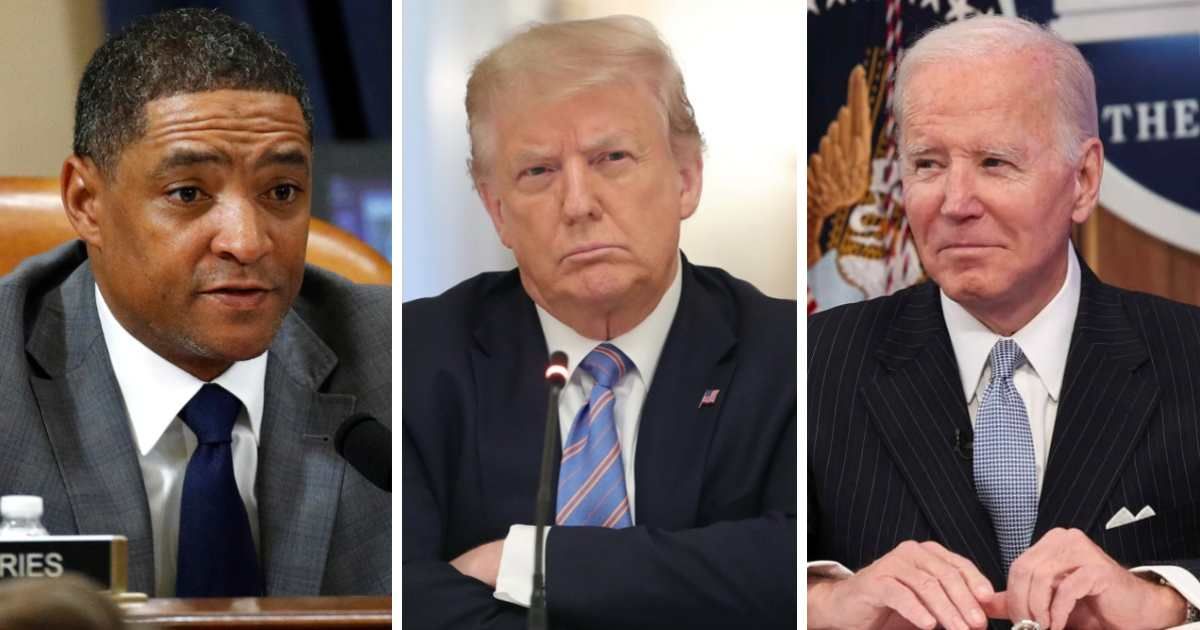 Cedric Richmond said Joe Biden might shake 'convicted felon' Donald Trump's hand because he strives to rise above 'pettiness'  (Getty Images)