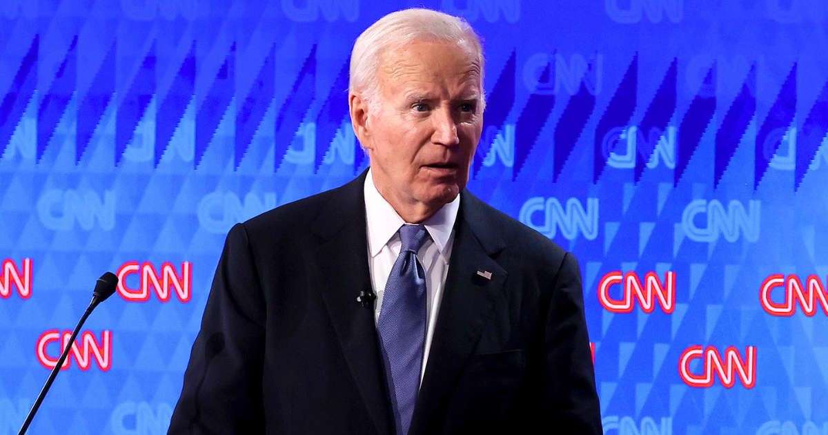 President Joe Biden walks off stage during the CNN Presidential Debate at the CNN Studios on June 27, 2024, in Atlanta, Georgia (Justin Sullivan/Getty Images)