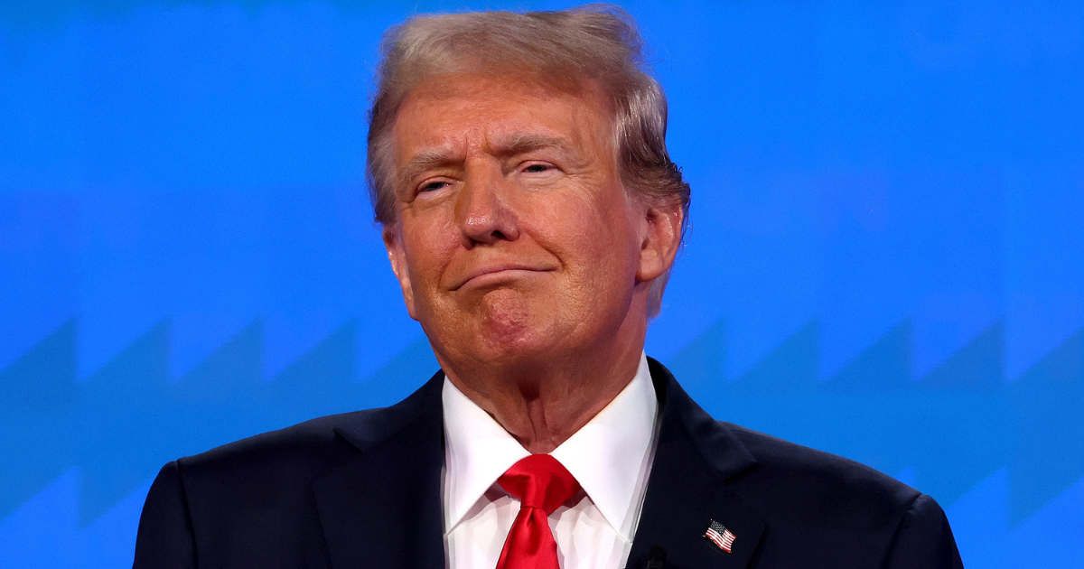 Despite debate’s serious nature, Trump’s hair stole spotlight, leading many to question the efforts of his grooming team (Justin Sullivan/Getty Images)