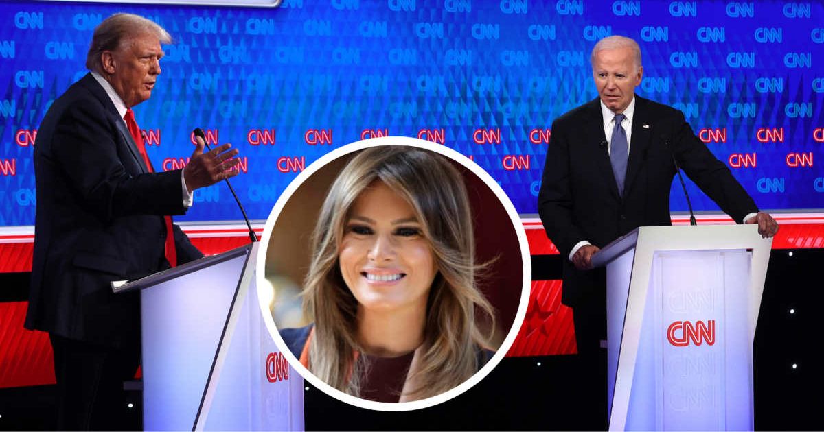 Former first lady Melania Trump was absent from the 2024 first presidential debate between her husband Donald Trump and President Joe Biden (Getty Images)