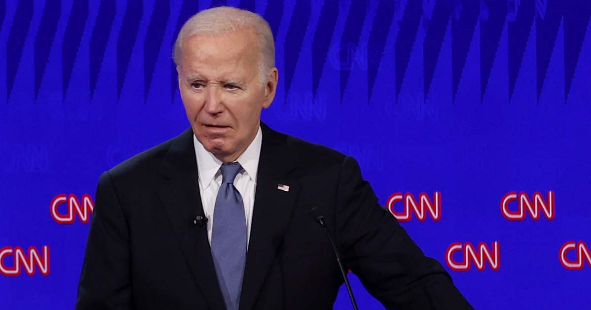 President Joe Biden participates in the CNN Presidential Debate at the CNN Studios on June 27, 2024 in Atlanta, Georgia (Justin Sullivan/Getty Images)