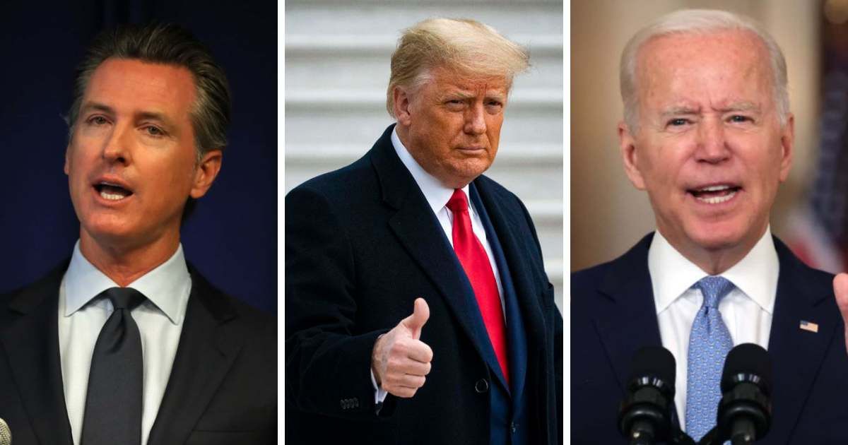 California Governor Gavin Newsom strongly criticized former President Donald Trump for spreading baseless rumors about President Joe Biden (Getty Images)