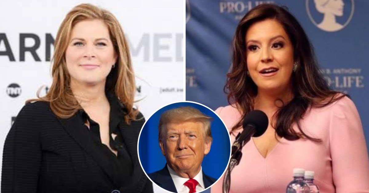 Erin Burnett grilled Rep Elise Stefanik (R-NY) about her dramatic change in views regarding former President Donald Trump (Getty Images)