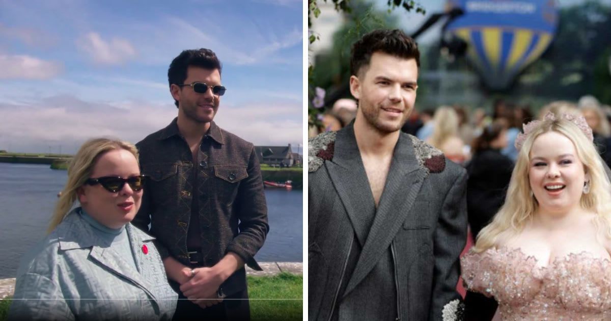 Nicola Coughlan took her 'Bridgerton' co-star Luke Newton for a tour around her home city of Galway when they were there recently on their press tour (@NetflixUK/X, Getty Images)