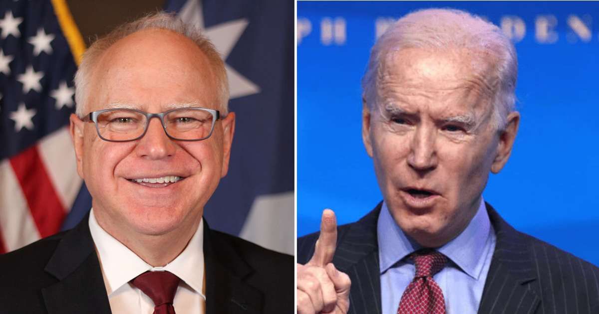 Governor Tim Walz defended POTUS Joe Biden saying, 'he had a bad night last night' (Office of Governor, Getty Images)
