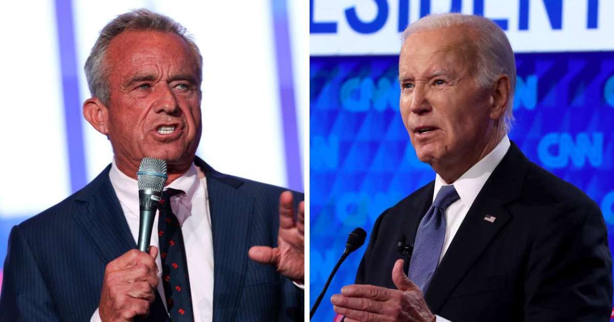 Robert F Kennedy Jr appeared willing to become the Democratic nominee after Joe Biden's poor debate performance raised concerns (Getty Images)