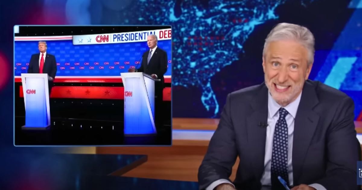 On 'The Daily Show', host Jon Stewart expressed his concerns about the performance of Donald Trump and Joe Biden during the presidential debate (The Daily Show)