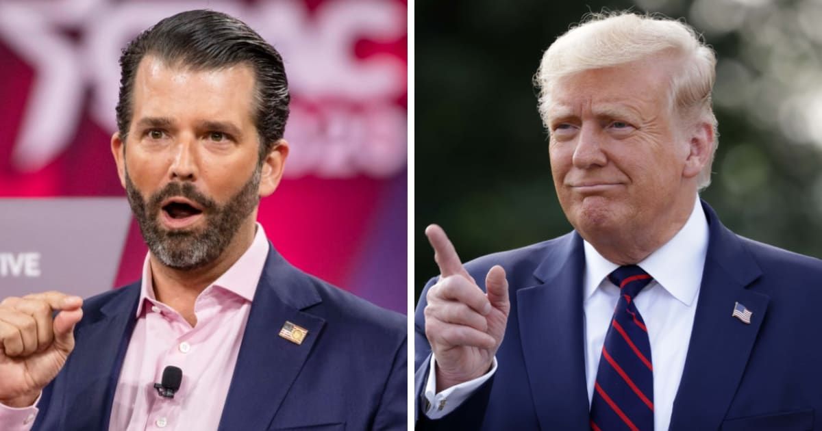 Donald Trump Jr has continued to rally behind his father Donald Trump despite his mounting legal woes (Getty Images)