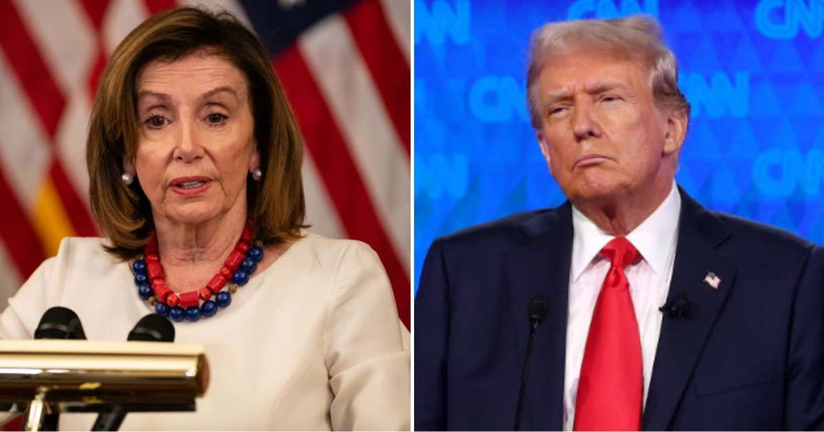 Former House Speaker Nancy Pelosi swiftly corrected former President Donald Trump's false claims during the first presidential debate (Getty Images)
