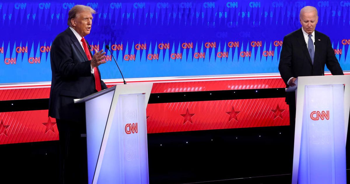 Donald Trump and Joe Biden left no opportunity to throw dirt at each other during the first presidential debate on June 27, 2024 (Getty Images)