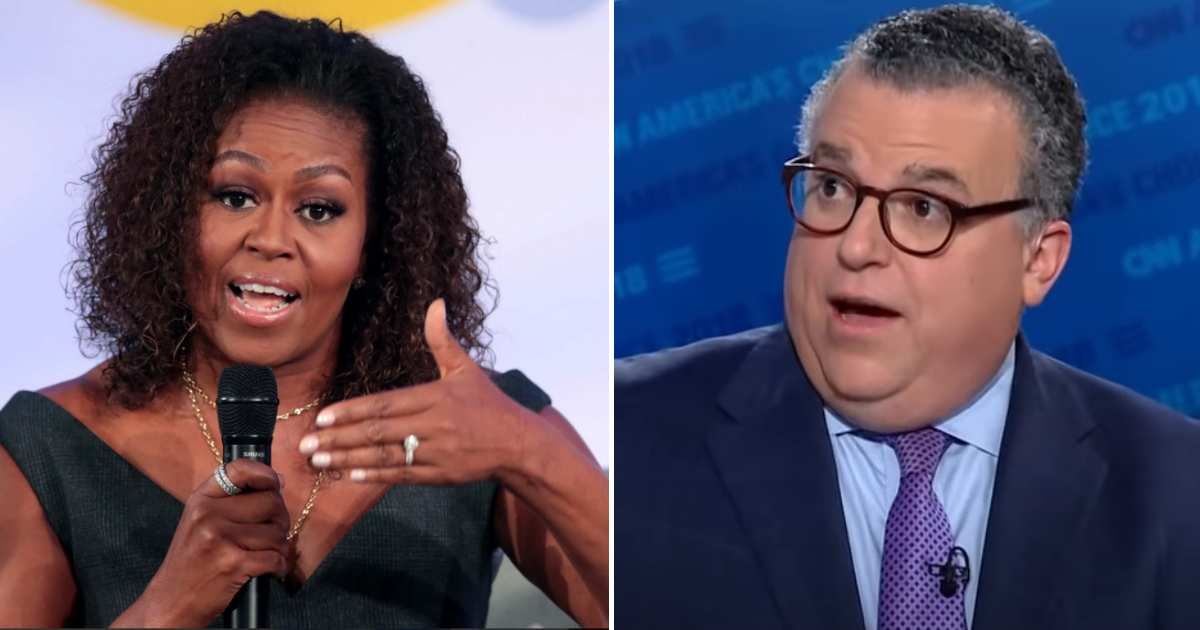 A viral TikTok video showed CNN political director David Chalian calling Michelle Obama 'Big Mike' on air during his presidential debate coverage (CNN/YouTube, Getty Images)
