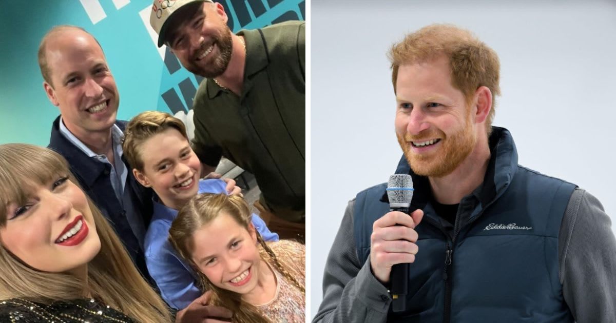 Travis Kelce might run into Prince Harry after meeting Prince William (Getty Images and Instagram/@taylorswift)