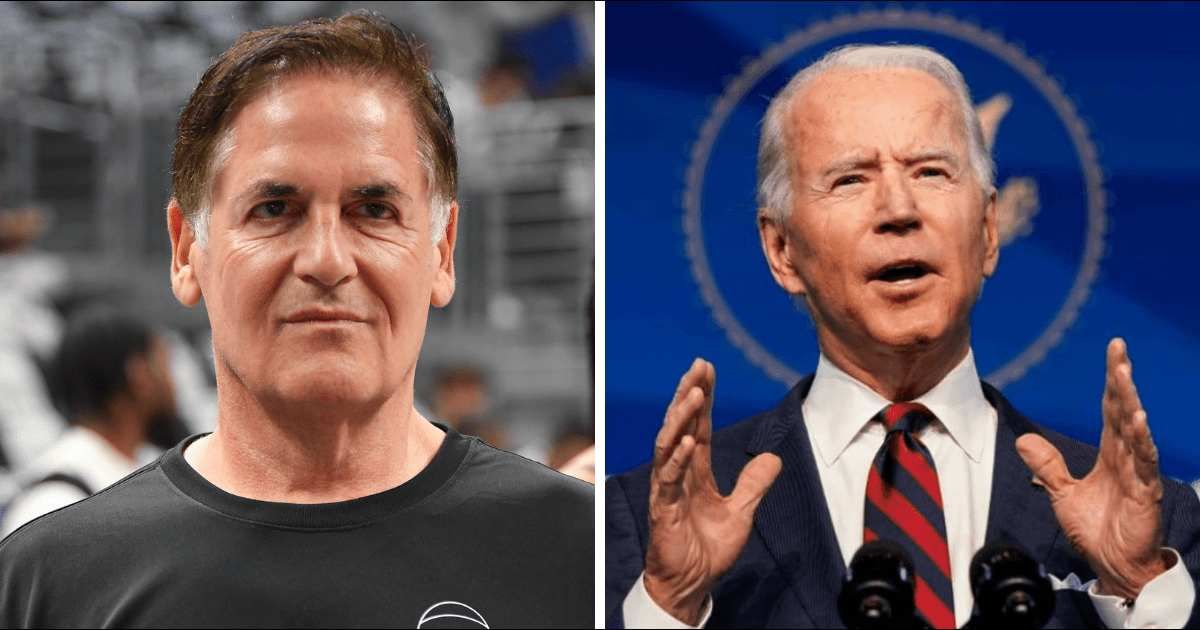 Mark Cuban announced his endorsement of Joe Biden for the 2024 presidential race (Getty Images)